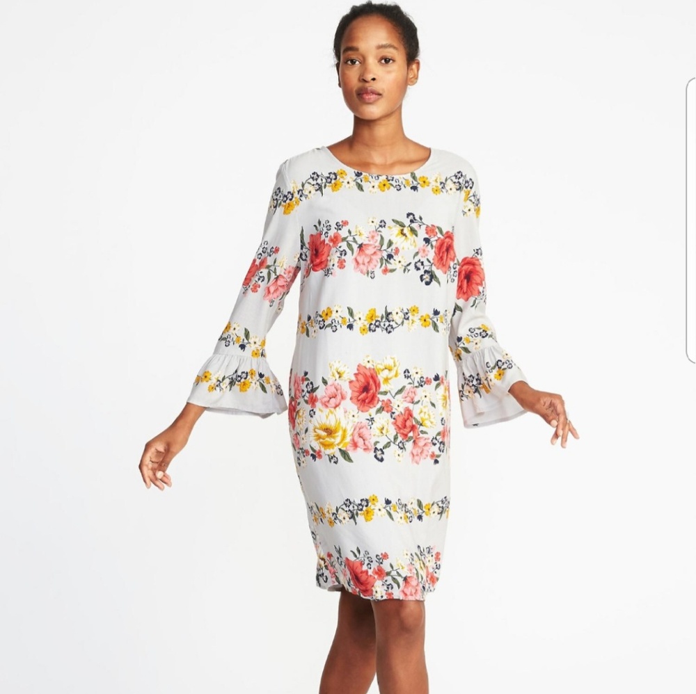 Floral Print 3/4 sleeve dress